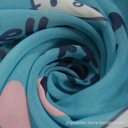Polyester chiffon fabric with printing,75D*75D, used for dress